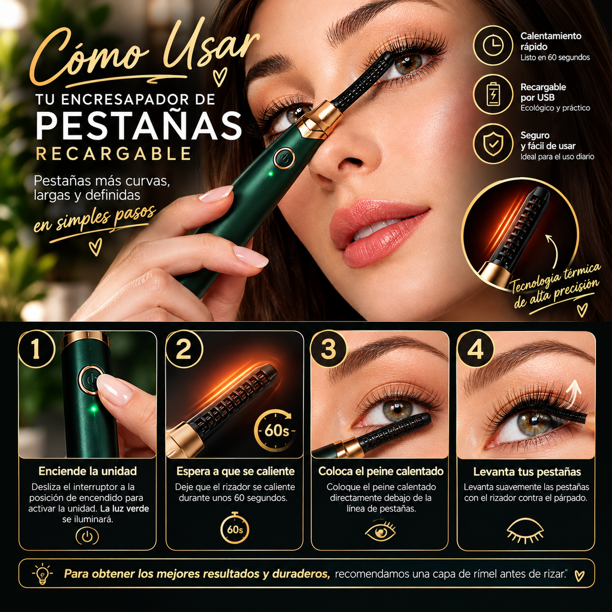 Encrespador de Pestañas
